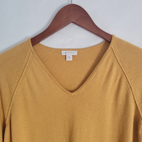 J.Jill Size Small Silk&Cotton Yellow Gold 22 inch length. - Picture 3 of 6